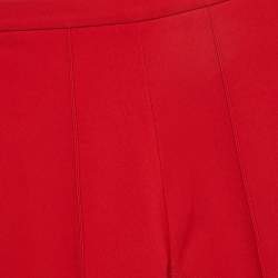 مملوكة مسبقًا Elisabetta Franchi Red Stretch Gabardine Stirrup Pants S