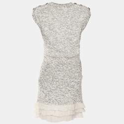 مملوكة مسبقًا فستان إليزابيتا فرانشي توب بدون أكمام متوسط بيج/ أبيض، مقاس صغير