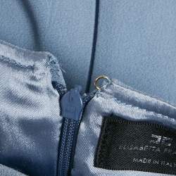 Pre Owned فستان إليزابيتا فرانشي أزرق فاتح بكريب قصير مقاس متوسط