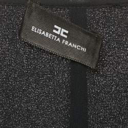 مملوكة مسبقًا فستان إليزابيتا فرانشي مطرز بالتل الأسود ميني مقاس متوسط (ميديم)