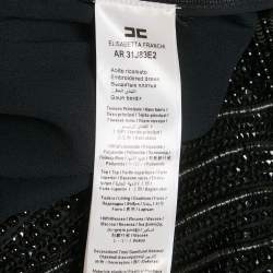 مملوكة مسبقًا فستان إليزابيتا فرانشي مطرز بالتل الأسود ميني مقاس متوسط (ميديم)