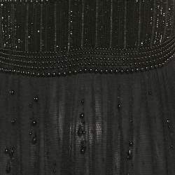 مملوكة مسبقًا فستان إليزابيتا فرانشي مطرز بالتل الأسود ميني مقاس متوسط (ميديم)