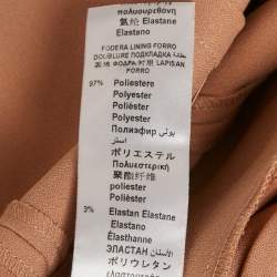 مملوكة مسبقًا Elisabetta Franchi Salmon Pink Crepe Shoulder Padded Mini Dress S