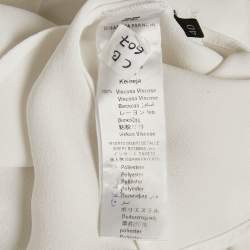 Pre Owned إليزابيتا فرانكي توب تفاصيل كريب أبيض بحجم صغير