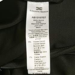 Pre Owned Elisabetta Franchi Black Jersey Open back Midi Dress M