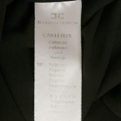 مملوكة مسبقًا إليزابيتا فرانكي بلوفر أسود ياقة عميقة بحجم كبير