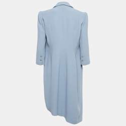 Pre Owned فستان إليزابيتا فرانشي أزرق فاتح بكريب قصير مقاس متوسط