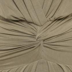 Pre Owned فستان إليزابيتا فرانشي رمادي جيرسي متدرج قصير مقاس وسط