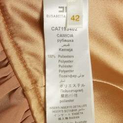 Pre Owned إليزابيتا فرانكي بلوفر أسود ياقة عميقة بحجم كبير