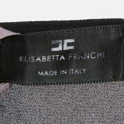 مملوكة مسبقًا إليزابيتا فرانكي بودي سوت كريب أسود طويل الأكمام بحجم متوسط