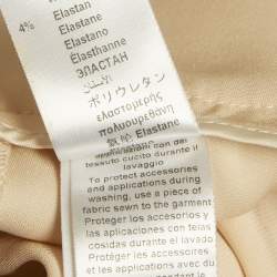 مملوكة مسبقًا Elisabetta Franchi Beige Stretch Crepe Strapless Maxi Dress M