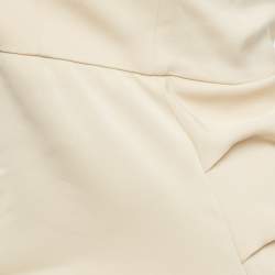 مملوكة مسبقًا Elisabetta Franchi Beige Stretch Crepe Strapless Maxi Dress M