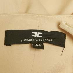 مملوكة مسبقًا Elisabetta Franchi Beige Stretch Crepe Strapless Maxi Dress M