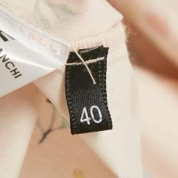 مملوكة مسبقًا فستان إليزابيتا فرانشي ميدي بطبعة وردية من القطن بقطع من الدانتيل مقاس صغير - سمول