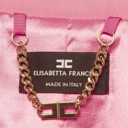 Pre Owned Elisabetta Franchi Pink Crepe Tailored Suit S