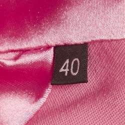 Pre Owned Elisabetta Franchi Pink Crepe Tailored Suit S