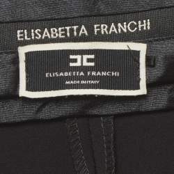 Pre Owned بنطلون إليزابيتا فرانكي كريب أسود كبير