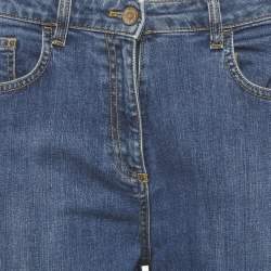 Pre Owned بنطلون جينز إليسابيتا فرانكي الدنيم الأزرق المتدرج الضيق مقاس وسط 28 متوسط