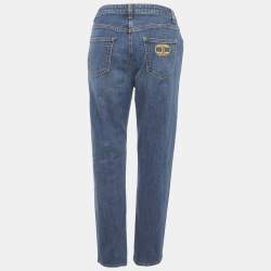 Pre Owned بنطلون جينز إليسابيتا فرانكي الدنيم الأزرق المتدرج الضيق مقاس وسط 28 متوسط