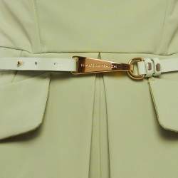 Pre Owned Elisabetta Franchi Green Stretch Crepe Tuta Donna Jumpsuit M