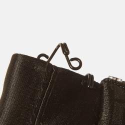 Pre Owned Elisabetta Franchi Black Crepe Embroidered Maxi Dress M