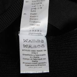 Pre Owned Elisabetta Franchi Black Stretch Knit Bodycon Dress M