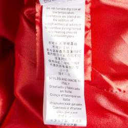 Pre Owned Elisabetta Franchi Coral Pink Crepe Peplum Short Jacket M