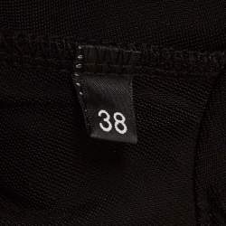 Pre Owned إليزابيتا فرانكي بادي سوت مقطع من الجيرسيه باللون الأسود بحجم صغير