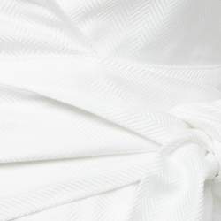 Pre Owned إليزابيتا فرانكي قميص قطن م لفوف نمط أبيض صغير