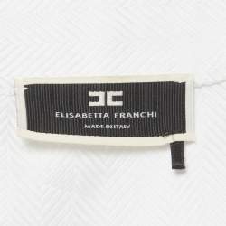 Pre Owned إليزابيتا فرانكي قميص قطن ملفوف نمط أبيض صغير