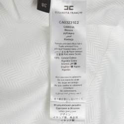 Pre Owned إليزابيتا فرانكي قميص قطن ملفوف نمط أبيض صغير