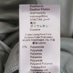 Pre Owned Elisabetta Franchi Blue Jersey Ruche Detail Maxi Dress M