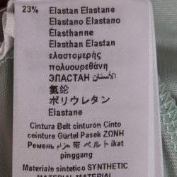 Pre Owned Elisabetta Franchi Blue Jersey Ruche Detail Maxi Dress M