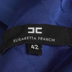 Pre Owned جمبست إليزابيتا فرانشي كريب أزرق بكتف واحد مقاس متوسط - ميديم