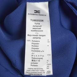 Pre Owned جمبست إليزابيتا فرانشي كريب أزرق بكتف واحد مقاس متوسط - ميديم