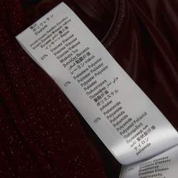 Pre Owned Elisabetta Franchi Burgundy Jersey Cut-Out Detail Jumpsuit S