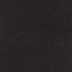 Pre Owned إليزابيتا فرانكي سويتر محبوك مضلع مزين بالتضفير أسود كبير