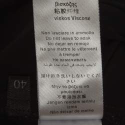 Pre Owned Elisabetta Franchi Black Crepe & Twill Jumpsuit S