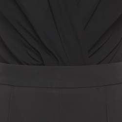 Pre Owned Elisabetta Franchi Black Crepe & Twill Jumpsuit S