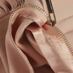 Pre Owned Elisabetta Franchi Pink Fringed Pencil Skirt S