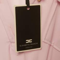 مملوكة مسبقًا Elisabetta Franchi Purple Georgette Button Shirt Maxi Dress M