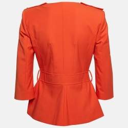 مملوكة مسبقًا جاكيت إليزابيتا فرانكي برتقالي قماش كريب بسحاب مقاس متوسط - ميديوم
