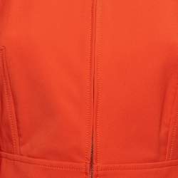 مملوكة مسبقًا جاكيت إليزابيتا فرانكي برتقالي قماش كريب بسحاب مقاس متوسط - ميديوم