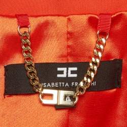 مملوكة مسبقًا جاكيت إليزابيتا فرانكي برتقالي قماش كريب بسحاب مقاس متوسط - ميديوم