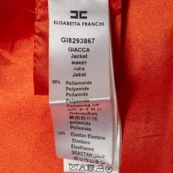 مملوكة مسبقًا جاكيت إليزابيتا فرانكي برتقالي قماش كريب بسحاب مقاس متوسط - ميديوم