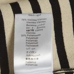 Pre Owned فستان إليزابيتا فرانشي مخطط أسود/أبيض قصير حياكة مقاس صغير (سمول)