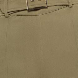 مملوكة مسبقًا Elisabetta Franchi Green Crepe Slim Fit Trousers S