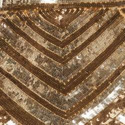 مملوكة مسبقًا Elisabetta Franchi Gold Sequined Mini Skirt S