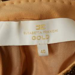 مملوكة مسبقًا Elisabetta Franchi Gold Sequined Mini Skirt S