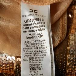 مملوكة مسبقًا Elisabetta Franchi Gold Sequined Mini Skirt S